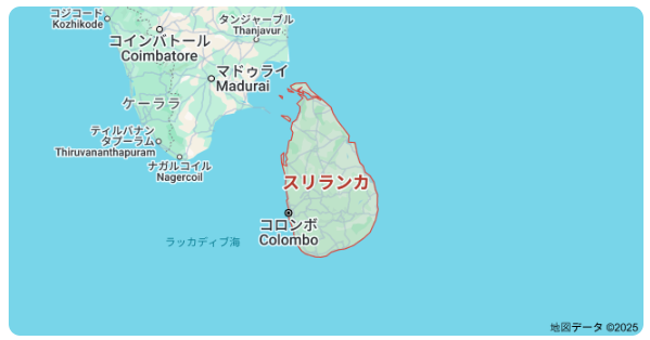 スリランカの地図